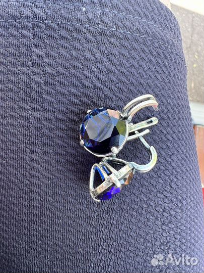 Серьги с сапфирами