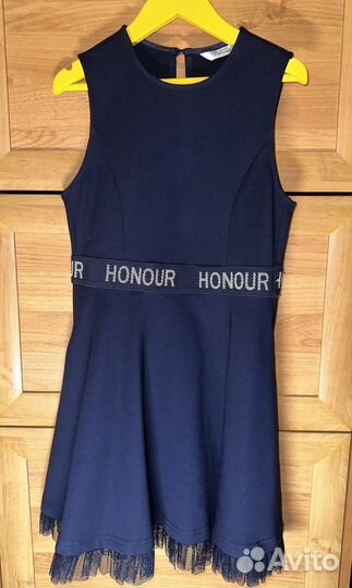 Школьный сарафан синий 134