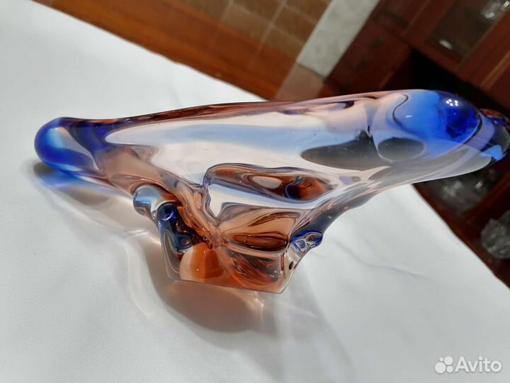 Ваза цветное богемское стекло, Frantisek Zemek