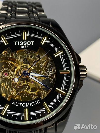 Мужские наручные часы механические Tissot чёрные