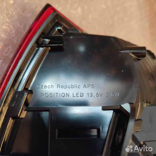 Фонаpь задний левый Skoda Rapid