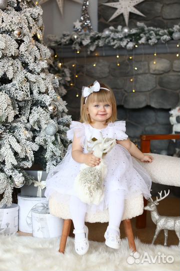 Платье для девочки новогоднее 92