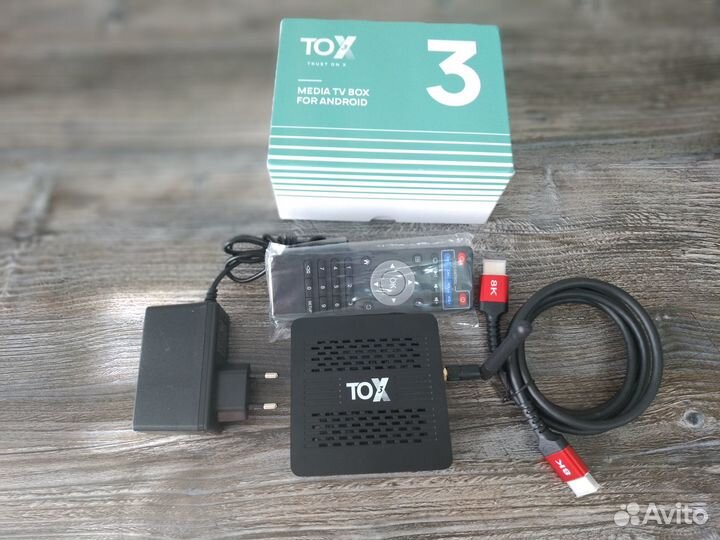 TOX3 Тв-приставка (4/32гб) 2 ревизия +hdmi2.1+Б/п