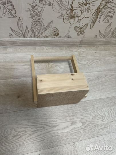 Корзинка / коробка с ручкой деревянная