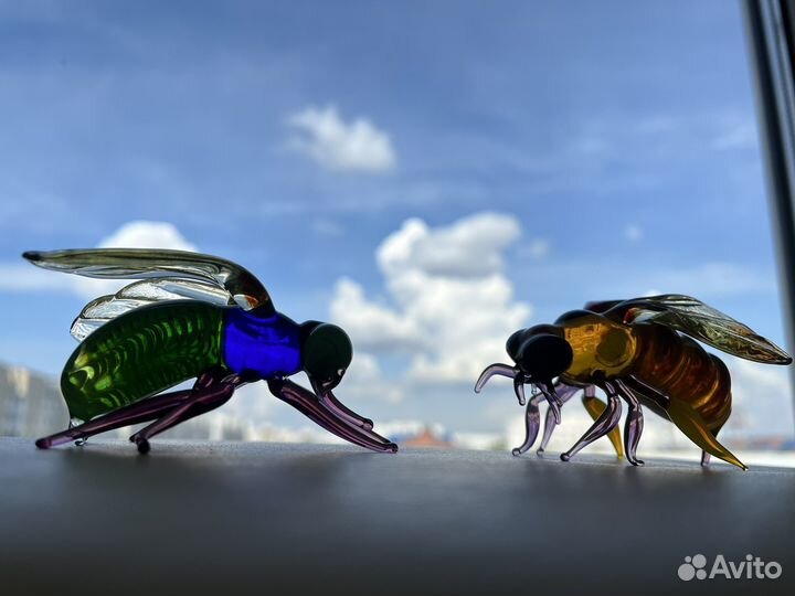 Стеклянные фигурки животных