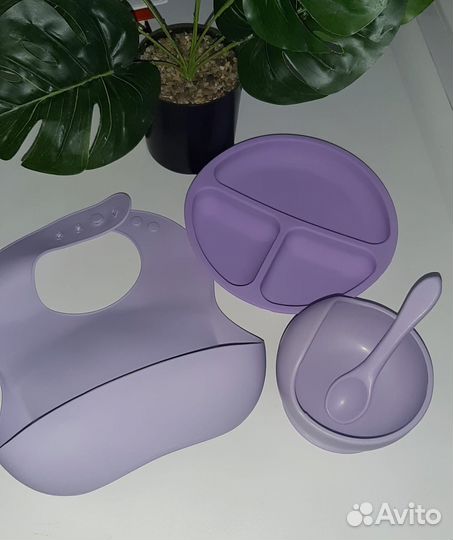 Набор детской силиконовой посуды (4 предмета)