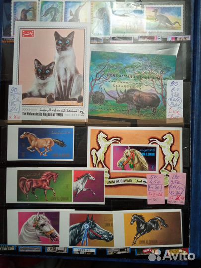 Фауна и флора. Иностранные марки, блоки