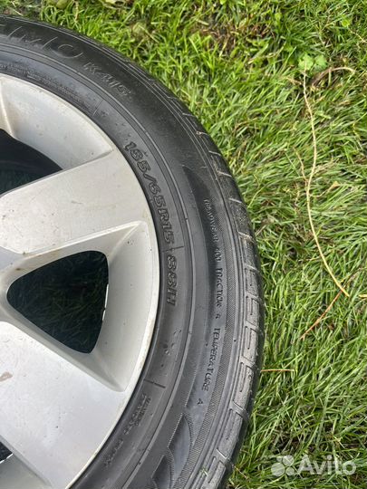 4 штук Комплект колес диски резина Nissan note R15