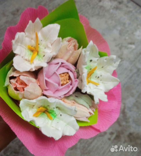 Букет из зефира, коробка 18см