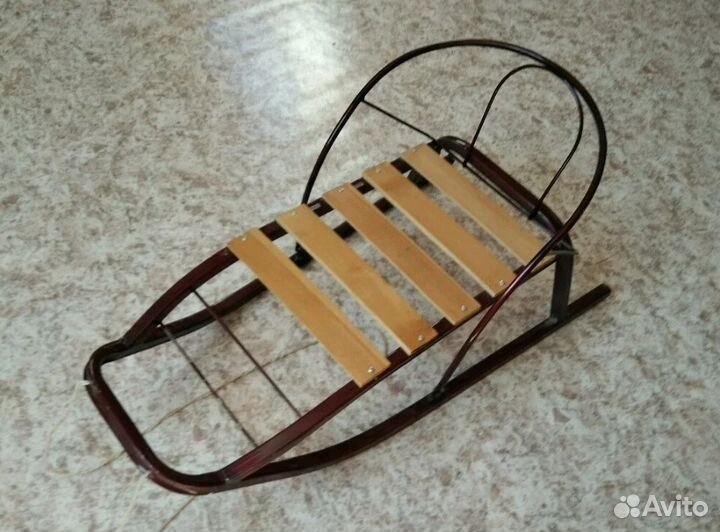 Санки детские бардовые