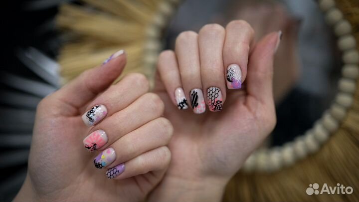 Маникюр гель лак, наращивание ногтей