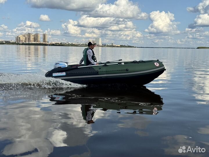 Лодка mishimo BIG floor 360 зеленая