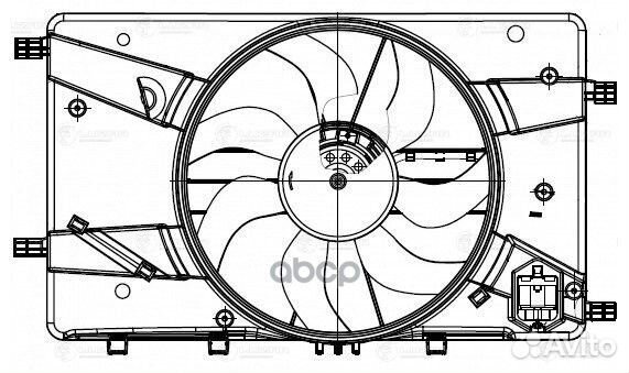 Крыльчатка с эл.мотором opel astra J (10) LFK2