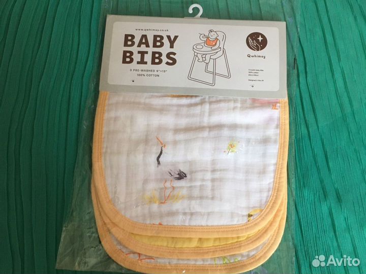 Муслиновые нагрудники набор,новый