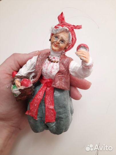 Ватная елочная игрушка