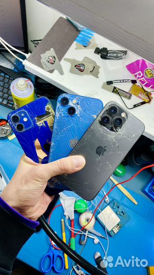 Замена задней крышки лазером на iPhone все модели