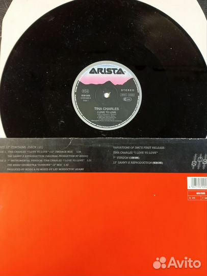 Tina Charles I Love To Love винил сингл 1987 диско