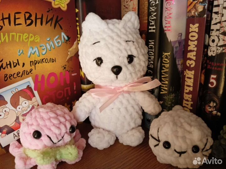 Мягкая игрушка котик амигуруми