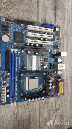 Материнская плата Asrock p4i65gv с процессором
