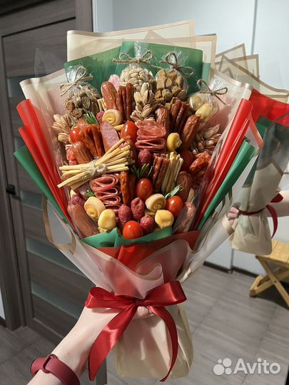 Мужской букет/ мясной букет для отца/ из колбасы