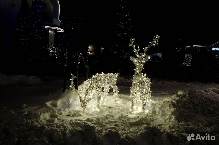 Украшение домов гирляндами