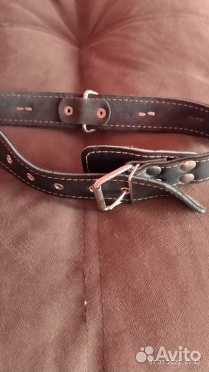 Кожанный ошейник для большой собачки