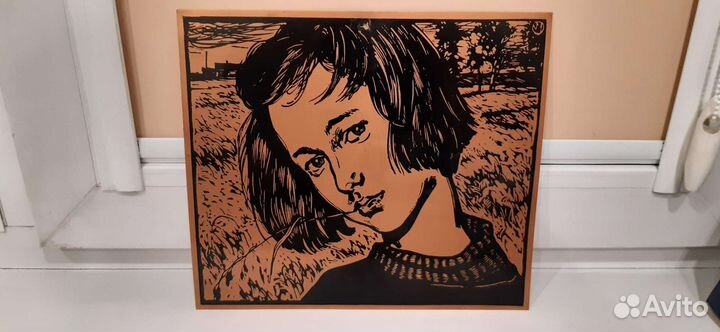 Рисунок на медной пластине