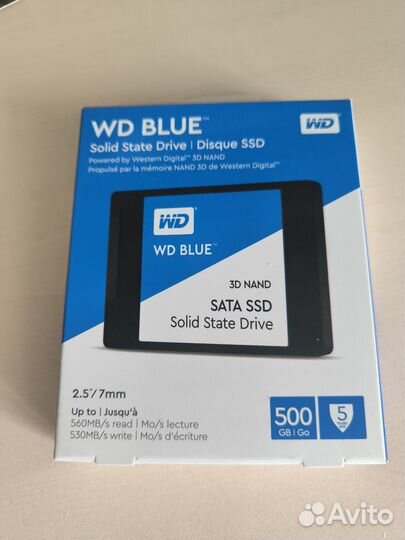 Ssd накопитель wd blue 500 Гб для ноутбука