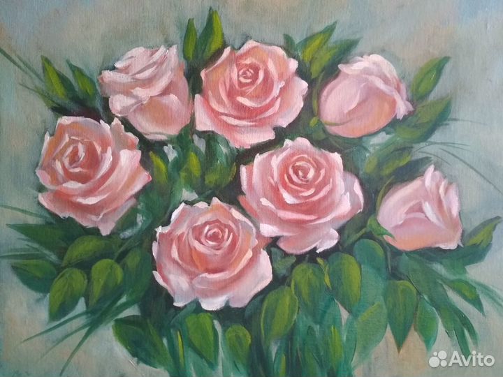 Картина маслом Роза