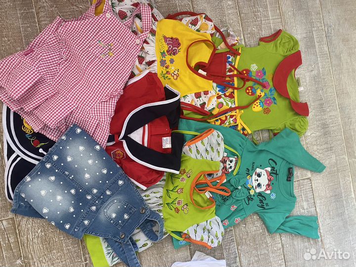 Большой пакет одежды для девочки 80-86