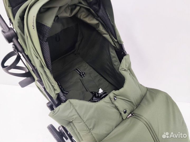 Детская прогулочная коляска Baballo, в зеленом цве