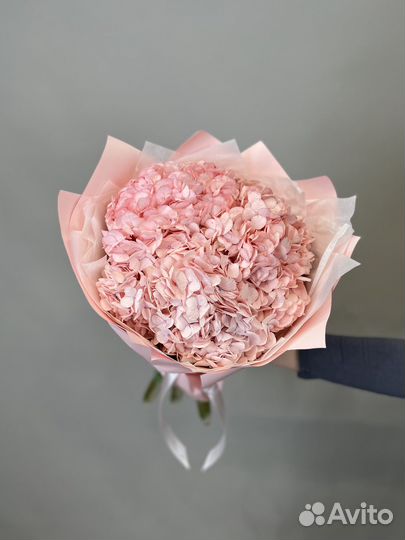 Букет из розовых гортензий, цветы с доставкой