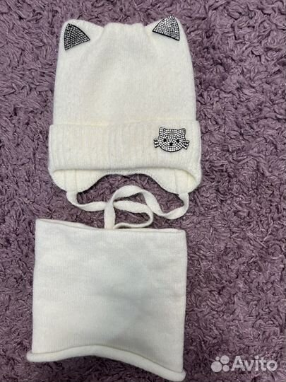 Комплект шапка и снуд