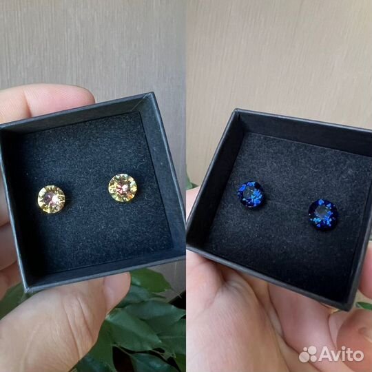 Серьги гвоздики swarovski