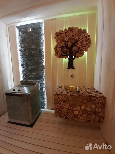 Панно из можжевельника для бани