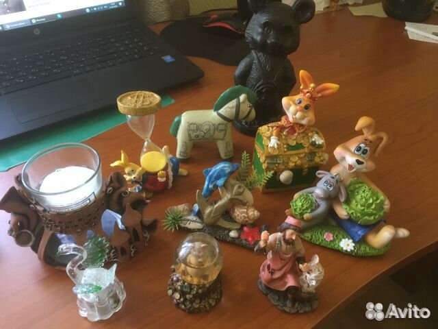 Фарфор СССР, лазерн.гравировка, фигурки зверей