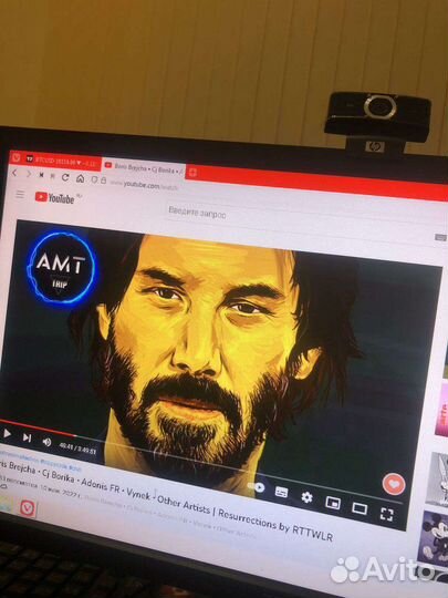 Монитор Acer 22 дюйма с видеокамерой HP + микрофон