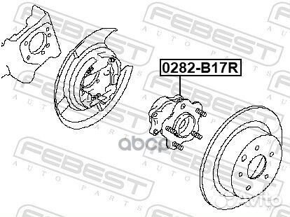 Ступица задняя 0282B17R Febest