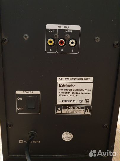 Колонки Defender mercury 35 mkii, Активные, 40Вт