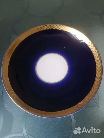 Чайное блюдце СССР кобальт