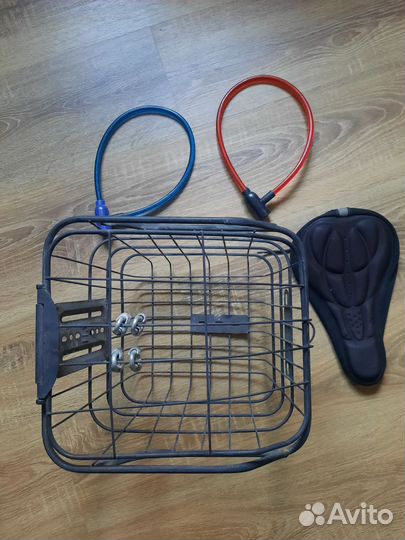 Корзина на багажник велосипеда + аксессуары замок