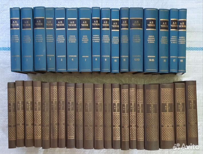 Книги собрание сочинений А.П. Чехов и Л.Н. Толстой