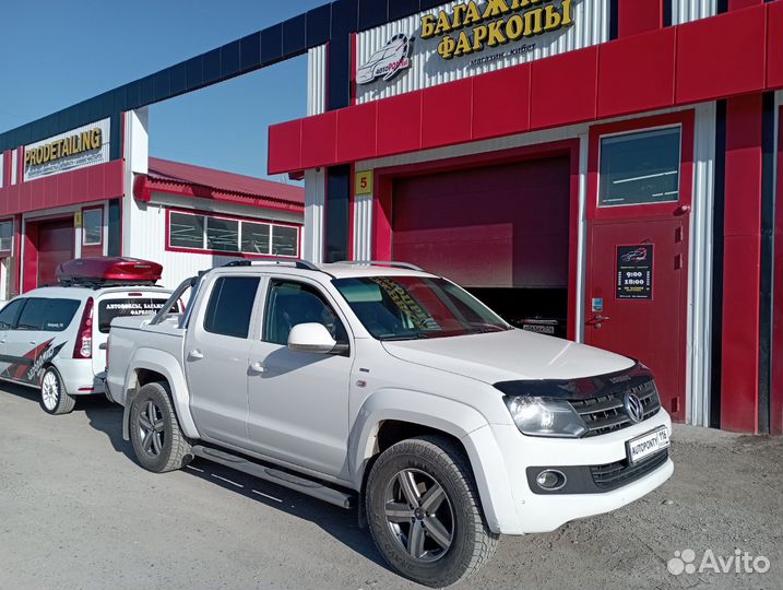 Рейлинги Фольксваген Амарок серые в штатные места