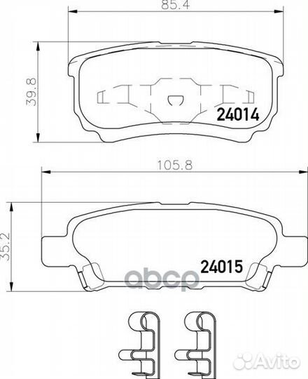 Колодки тормозные дисковые зад NP3011 nissh
