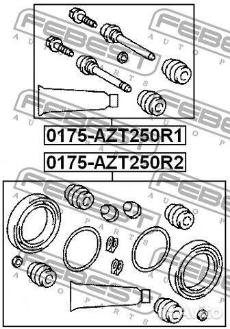 Втулка направляющая суппорта тормозного заднего ко