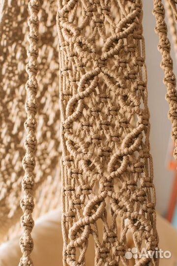 Подвесное кресло, диван в технике макраме