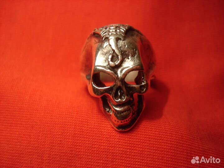 Перстeнь Череп Чужой США Скорпион Серебро