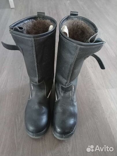 Сапоги мужские зимние кожаные натуральный мех