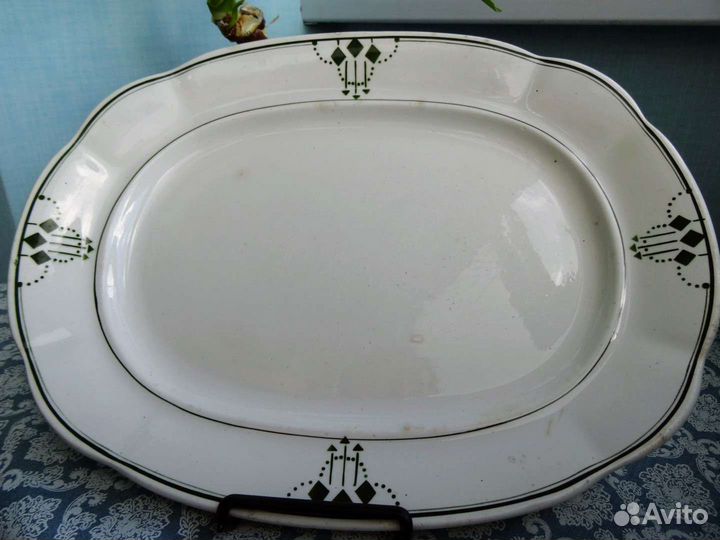 Блюдо антикварное фарфор, 1929-1932 годы СССР