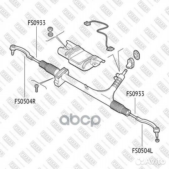 Наконечник рулевой тяги прав fixar FS0504R FS0504R